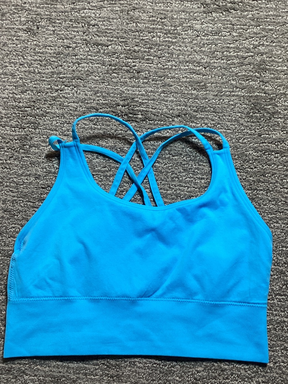Women’s Blue Strappy Swim Top